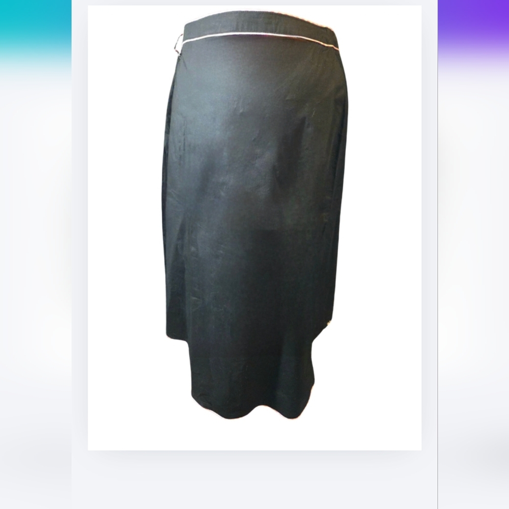 J. Marco Black A-Line Paris Embroidered Skirt | Pink Beaded l Size 18 - Picture 3 of 8